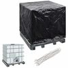 vidaXL IBC Container Cover Black Polyethylene 45.7 x 39.4 x 47.2 in