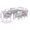 vidaXL Garden Dining Set Black PE Rattan Large Removable Covers