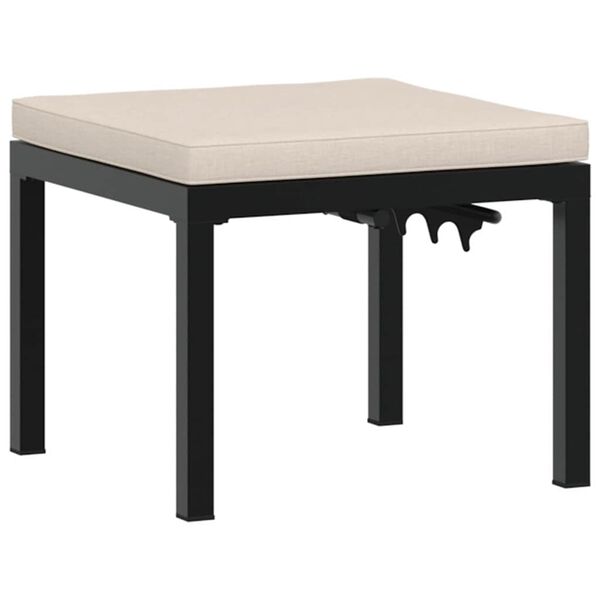 vidaXL Bench Set Black Powder-coated steel Medium Removable Covers