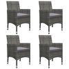 vidaXL Dining Set Gray, Dark Gray