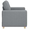 vidaXL Sofa Chair Light Grey Polyester, Plywood, Steel Single Sofa Chair