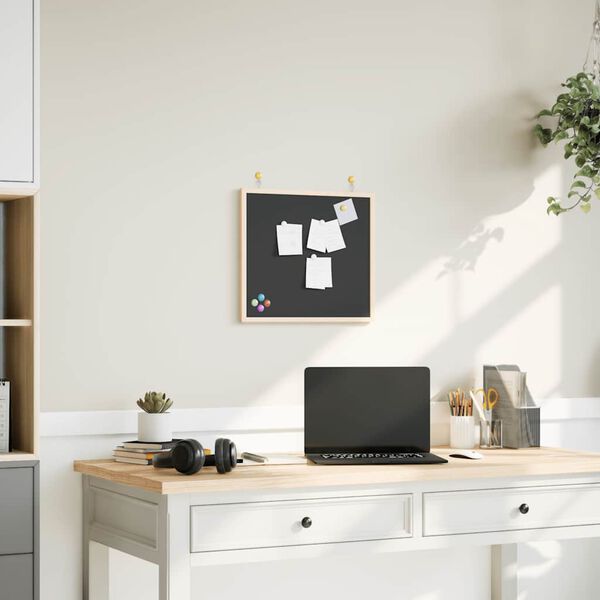 vidaXL Chalkboard with Solid Pine Wood Frame Black 15.7x15.7"