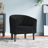vidaXL Tub Chair Black Velvet (100% Polyester), Pinewood, Plywood, Foam