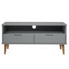 vidaXL TV Cabinet Grey Solid pine wood with UV varnish finish Medium