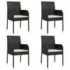 vidaXL Garden Dining Set Black