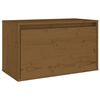 vidaXL Wall Cabinet Honey Brown Solid Pinewood Medium Wall Mounting