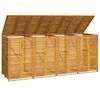 vidaXL Quadruple Garbage Bin Shed 110.2"x35"x46.1" Solid Wood Acacia