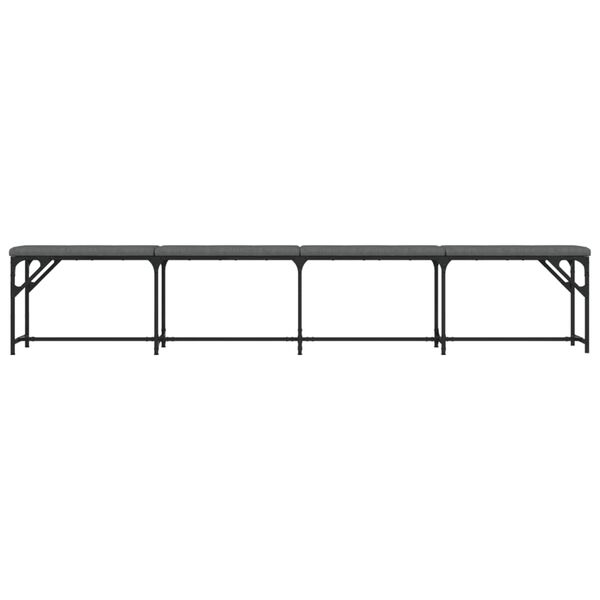 vidaXL Dining Bench Dark grey Steel 97.6 x 12.6 x 17.7 in Modern