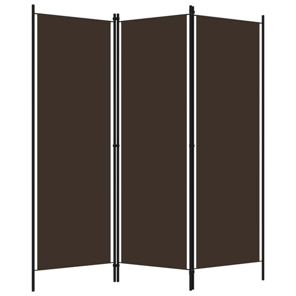 vidaXL 3-Panel Room Divider Brown 59.1"x70.9"