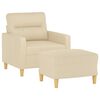 vidaXL Sofa Chair With Footstool Cream