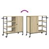 vidaXL Kitchen Trolley Sonoma Oak 34.4"x15.2"x33.3" Engineered Wood