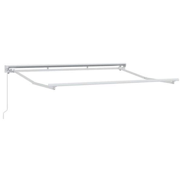 vidaXL Awning Frame Retractable Manual White 118.1" x 78.7