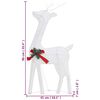 vidaXL Christmas Reindeer Set of 6 White Fabric