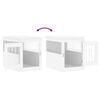 vidaXL Dog Crate Furniture White Engineered wood, steel Medium Dog Crate