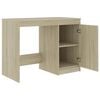 vidaXL Desk Sonoma Oak Engineered Wood 39.4 in x 19.7 in x 29.9 in