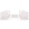 vidaXL Garden Lounge Set White Solid pine wood Modular Garden Lounge Set