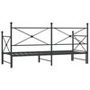 vidaXL Daybed With Trundle Black Steel 29.5x74.8 in