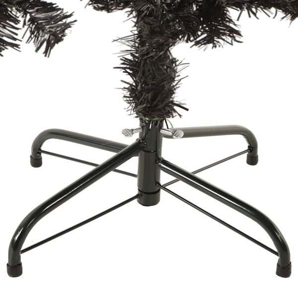 vidaXL Christmas Tree Black PVC Slim Adjustable Armrests