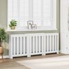 vidaXL Radiator Cover White 80.7x8.5x32.9" Engineered Wood