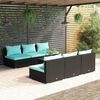 vidaXL Garden Lounge Set Black