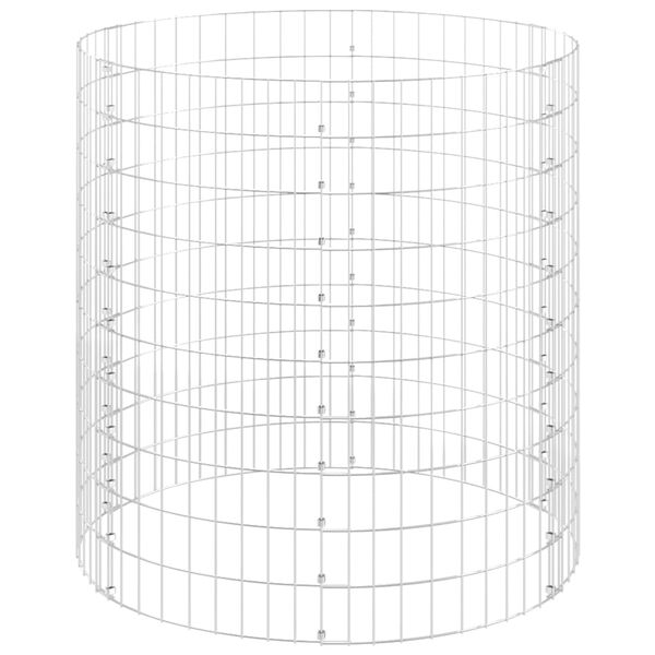 vidaXL Circular Gabion Pole Galvanized Steel Ø39.4"x39.4"
