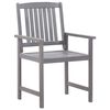 vidaXL Outdoor Dining Set Grey Solid Acacia Wood Medium Durable