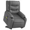vidaXL Stand up Massage Recliner Chair Gray Faux Leather