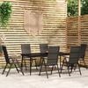 vidaXL Garden Dining Set Black