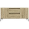 vidaXL TV Cabinet Sonoma Oak Engineered Wood, Metal Medium TV Cabinet