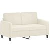 vidaXL Sofa Set Cream Velvet (100% polyester), metal, plywood Large