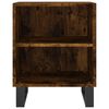 vidaXL Bedside Cabinet Set of 2 Smoked oak Engineered wood, iron Drawers