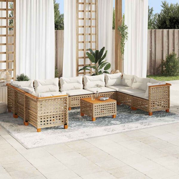 vidaXL Outdoor Sofa Set Beige