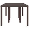 vidaXL Garden Table Brown 250 x 100 x 73 cm poly rattan
