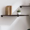 vidaXL Wall Shelf Dark brown Solid oak wood 23.6 x 19.7 x 0.8 in Durable
