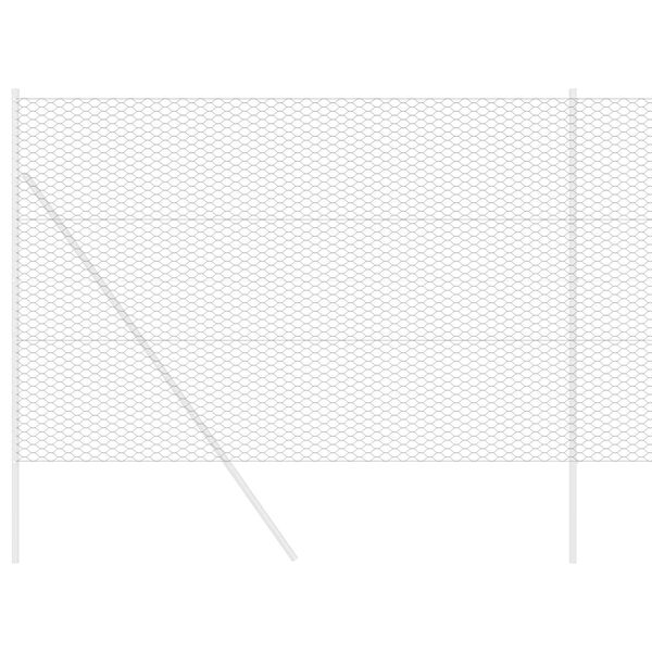 vidaXL Hexagon Fence Gray 1.6 x 50 m Steel