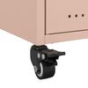 vidaXL Bedside Cabinet Set of 2 Pink Cold-rolled steel Small