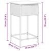 vidaXL Garden Bar Stool Light Grey PE Rattan Standard Removable Covers