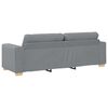 vidaXL Sofa 3 pcs Light Grey Linen-blend Fabric