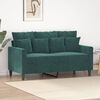 vidaXL 2-seater Sofa Dark Green Velvet (100% polyester) 2-seater