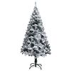vidaXL Artificial Christmas Tree Green PVC 7.9 ft tall, 4.9 ft wide