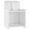 vidaXL Bed Cabinet Set of 2 High gloss white Engineered wood