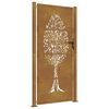 vidaXL Garden Gate 39.4x78.7" Corten Steel Tree Design