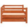 vidaXL Daybed With Trundles Wax Brown Solid Pine Wood Twin