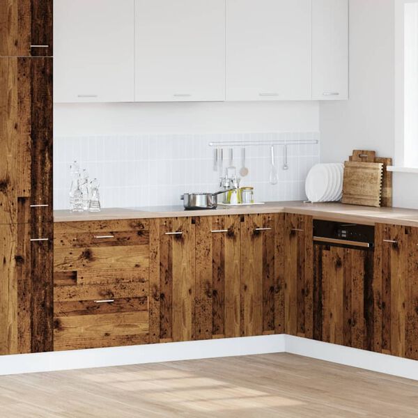 vidaXL Bottom Cabinet Old Wood Engineered Wood 23.6 x 18.1 x 32.1 in