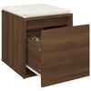 vidaXL Box Drawer Brown Oak Engineered Wood Compact Box Drawer Square