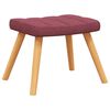 vidaXL Relaxing Chair With Stool Wine Red