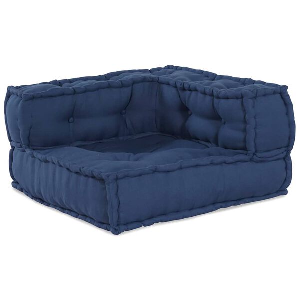 vidaXL Modular Sofa 2 pcs Indigo 55.12 x 27.56 x 22.05 in Fabric