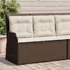 vidaXL Garden Bench Brown Poly Rattan