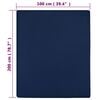 vidaXL Jersey Fitted Sheet Set of 2 Navy Blue 100% cotton Standard