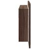 vidaXL LED Mirror Cabinet Brown Oak Engineered Wood Medium